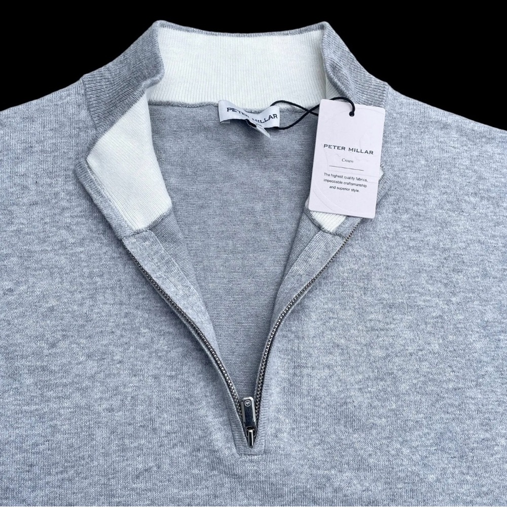 Peter Millar Crown Soft Cotton Blend Men’s Crest Quarter Zip Sweater NWT… - Picture 5 of 8